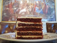 ontario restaurants dessert, red velvet cake slice at symposium cafe