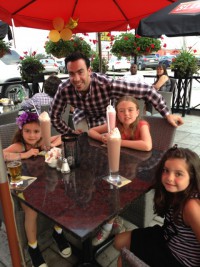 family dining outdoor patio restaurant