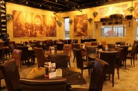 renaissance frescos beautiful restaurant decor  at symposium cafe