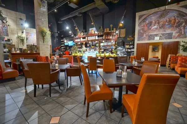 Milton restaurant group seating with flexible tables for parties, family gatherings and special occasions.