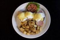 aurora best breakfast eggs benedict at symposium cafe