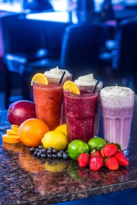 fresh fruit drinks at stoney creek symposium cafe