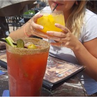 patio cocktails at symposium cafe restaurants