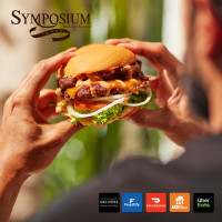 oshawa restaurant food delivery burger at symposium cafe 