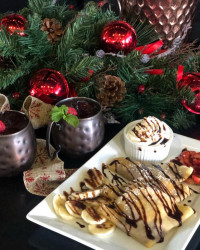 nutella banana strawberries crepe moscow mule symposium cafe