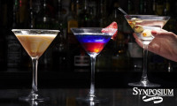 A flight of three signature martinis at our popular $7 Wednesday martini night special in Ajax at Symposium Cafe near Ro