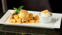 ontario restaurant dessert, apple cinnamon gaufrette at symposium cafe