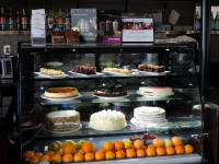markham restaurant interior cake showcase