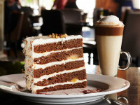 aurora restaurant desserts menu with coffee