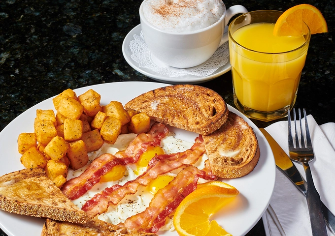 breakfast and brunch favourites at Symposium Cafe Restaurant Aurora, a family-friendly place serving all-day breakfast, brunch, lunch and daily specials
