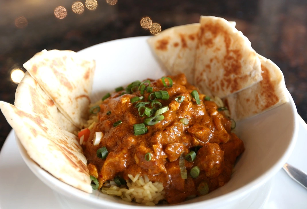 Lunch Butter Chicken Rice Bowl Aurora Symposium Cafe