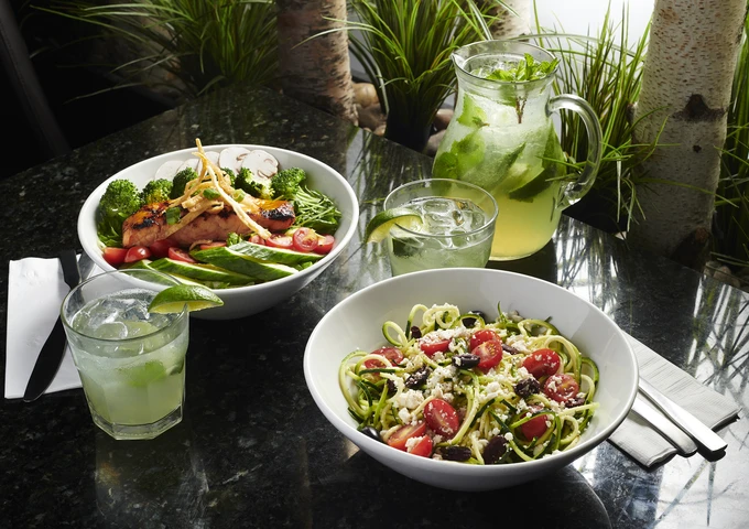 Dinner entrees at Symposium Cafe Restaurant Oakville, a cozy Oakville restaurant for casual dining