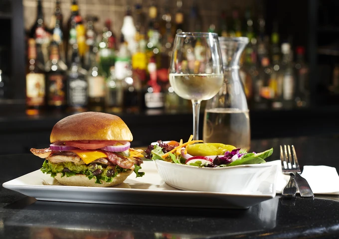 Lunch dishes at Symposium Cafe Restaurant Oakville, a family-friendly lunch restaurant with daily specials