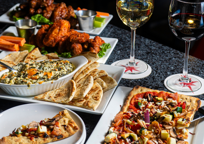 Takeout and delivery meals and drinks from Symposium Cafe Restaurant Woodbridge for breakfast, lunch, dinner and desserts