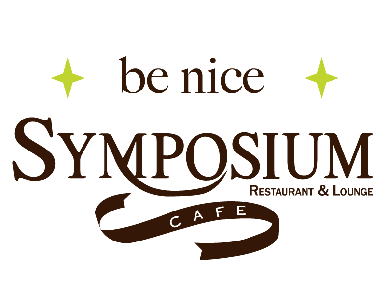 Symposium Cafe Logo - Be nice