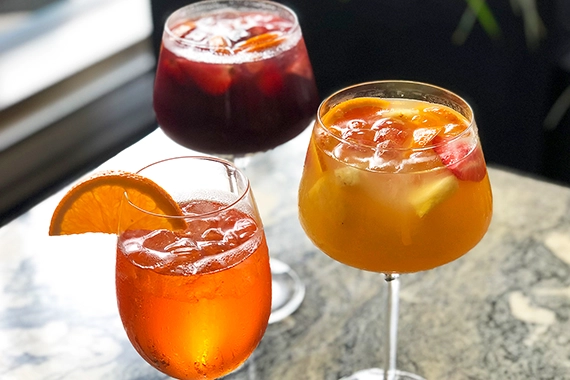 Aperol Spritz, White and Red Sangria