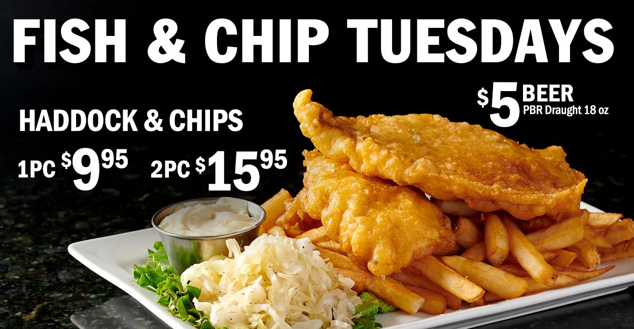 Tuesday Fish Chips Specials At Symposium Cafe