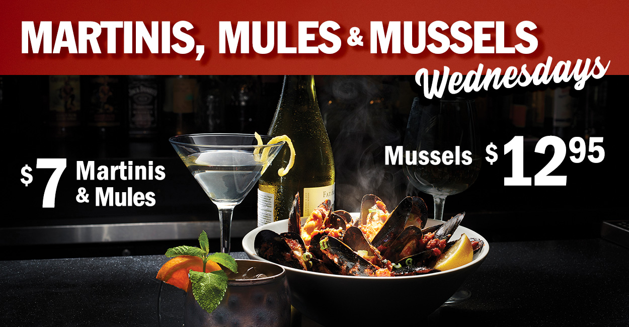 Wednesday Mussels, Martini Specials and Mule Cocktail at Symposium Cafe