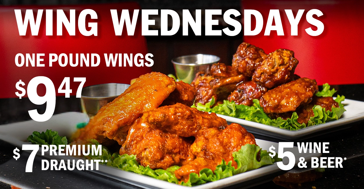 Wednesday wing specials at Symposium Cafe