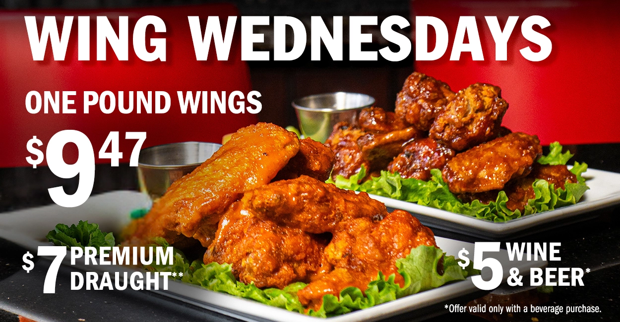 Wednesday wing specials at Symposium Cafe