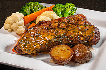 New York Steak Lunch Dinner at Symposium Restaurants in Ontario