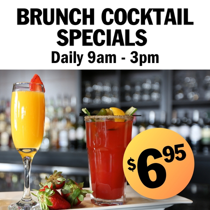 Brunch Cocktails Specials at Symposium Cafe