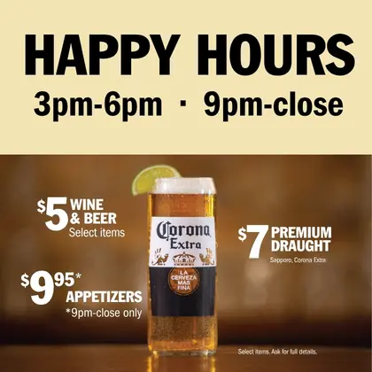 Happy hours - wine, beer, appetizers at Symposium Cafe
