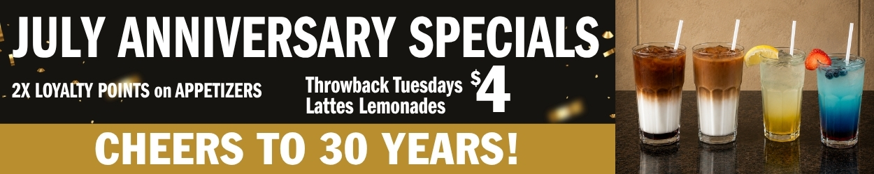 June Loyalty rewards 30 anniversary Symposium Cafe Restaurant