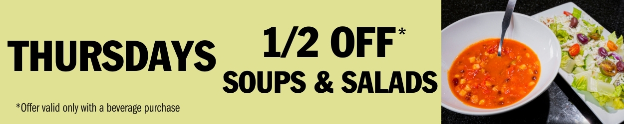 Soups Salads on Thursday at Symposium Cafe