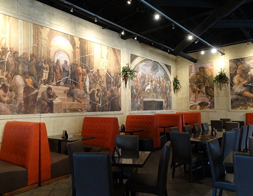 Restaurants Indoor Seating Interiors at Symposium Cafe Places in Ontario