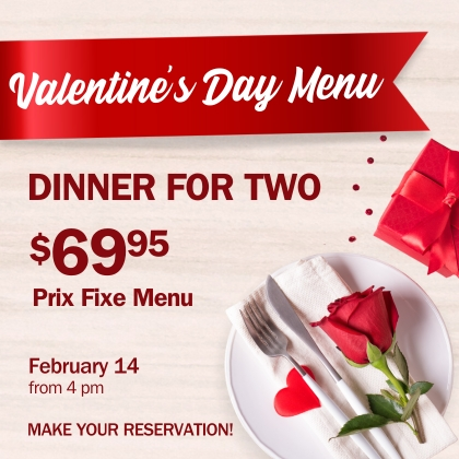 Valentine's Day at Symposium Cafe Menu